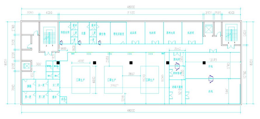 口罩无尘净化车间设计图纸